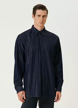Джинсовая рубашка Fendi, синий
