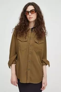 Джинсовая рубашка G-Star Raw, зеленый