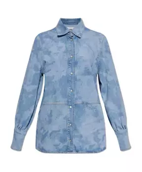 Джинсовая рубашка Ganni, синий