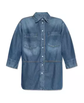 Джинсовая рубашка Ganni, синий