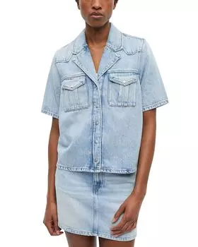 Джинсовая рубашка GANNI, синий