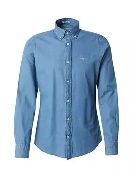 Джинсовая рубашка GANT Regular fit Button Up Shirt, синий деним