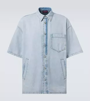 Джинсовая рубашка Gucci, Light Blue /Ivory