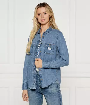 Джинсовая рубашка Guess Jeans Classic fit, синий