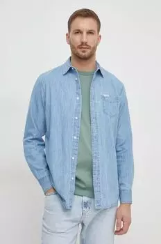 Джинсовая рубашка Guess, синий
