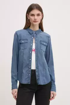 Джинсовая рубашка Guess, синий