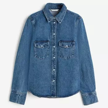 Джинсовая рубашка H&M, синий
