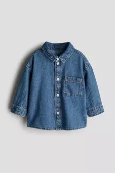 Джинсовая рубашка H&M, синий