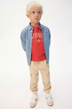 Джинсовая рубашка H&M, синий
