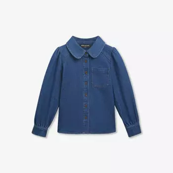 Джинсовая рубашка hazel с нагрудным карманом 3-9 лет Whistles, синий