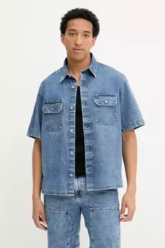 Джинсовая рубашка Hugo Blue, синий