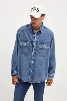 Джинсовая рубашка Hugo Blue, синий