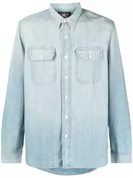 Джинсовая рубашка Illinois на пуговицах Ralph Lauren RRL, синий