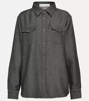 Джинсовая рубашка из кашемира и хлопка God'S True Cashmere, фиолетовый