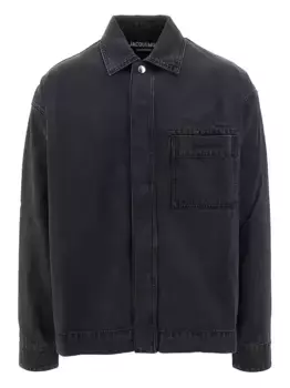 Джинсовая рубашка JACQUEMUS, черный