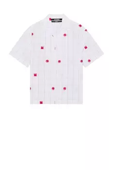 Джинсовая рубашка JACQUEMUS, цвет Jacquard Lab Check Red White