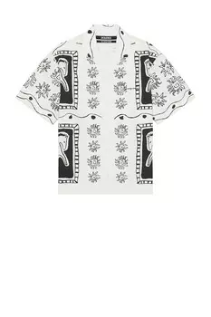 Джинсовая рубашка Jacquemus, цвет Print Frise Horse Black