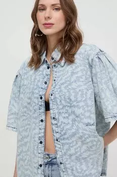 Джинсовая рубашка Karl Lagerfeld, синий