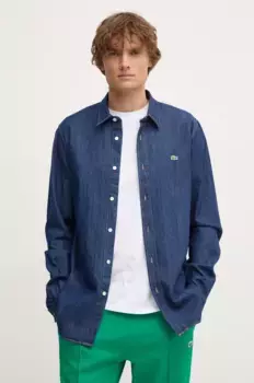 Джинсовая рубашка Lacoste, темно-синий