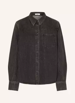 Джинсовая рубашка lamber с драгоценными камнями SUNCOO, темно-серый