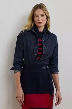 Джинсовая рубашка Lauren Ralph Lauren, синий