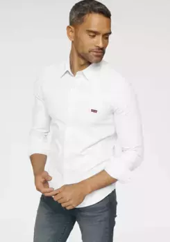 Джинсовая рубашка Levi's "BATTERY HM SHIRT SLIM" с логотипом, белый