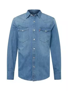 Джинсовая рубашка LEVI'S Regular fit Button Up Shirt Barstow Western, синий деним