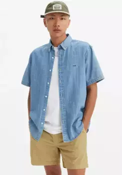 Джинсовая рубашка Levi's "SS AUTHENTIC BUTTON DOWN", цвет Eli Medium Blue Wash