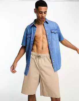 Джинсовая рубашка Levi's Western свободного кроя с карманами из синего денима