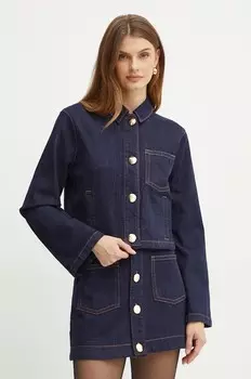 Джинсовая рубашка Lorenzo Bardot, темно-синий