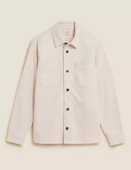 Джинсовая рубашка Marks & Spencer, экрю