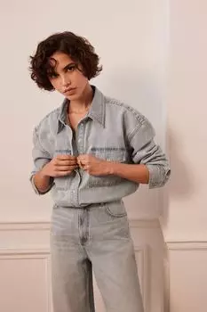 Джинсовая рубашка Mint Velvet, синий