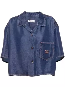 Джинсовая рубашка Miu Miu, синий