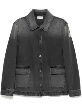Джинсовая рубашка Moncler, серый