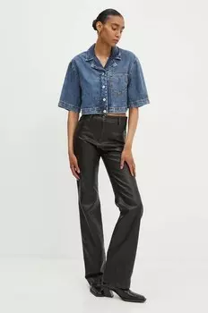 Джинсовая рубашка Moschino Jeans, синий