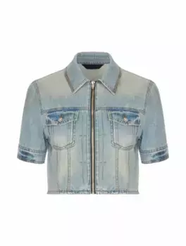 Джинсовая рубашка на молнии Juun J, синий