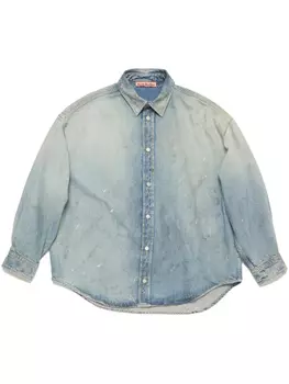 Джинсовая рубашка на пуговицах Acne Studios, синий