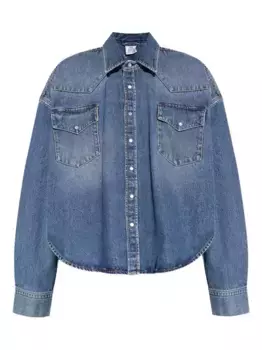 Джинсовая рубашка на пуговицах VETEMENTS, синий