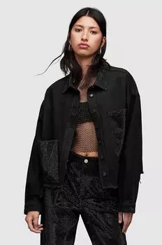 Джинсовая рубашка Nicky AllSaints, черный