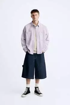 Джинсовая рубашка обеспеченного кроя ZARA