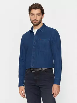 Джинсовая рубашка обычного кроя Lee, синий