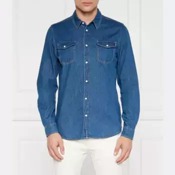 Джинсовая рубашка обычного кроя Pepe Jeans London, синий