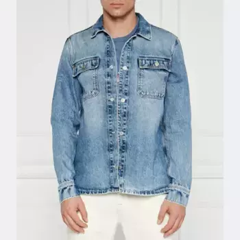 Джинсовая рубашка обычного кроя Pepe Jeans London, синий