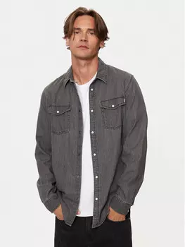 Джинсовая рубашка обычного кроя Pepe Jeans, серый