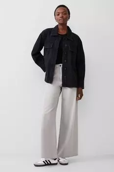 Джинсовая рубашка оверсайз Denver French Connection, черный