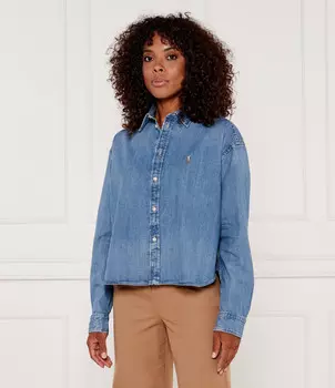 Джинсовая рубашка POLO RALPH LAUREN Regular Fit, синий