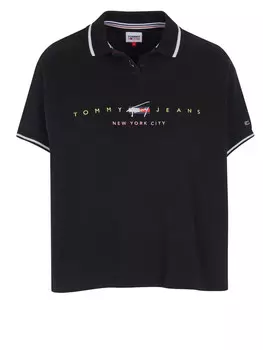 Джинсовая рубашка-поло Tommy Hilfiger, черный
