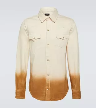 Джинсовая рубашка ярких оттенков с принтом Alanui, мультиколор