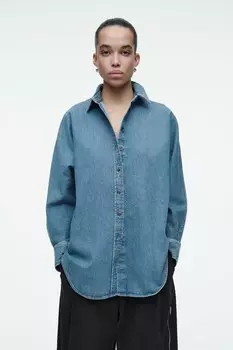 Джинсовая рубашка-relaxed fit COS, синий