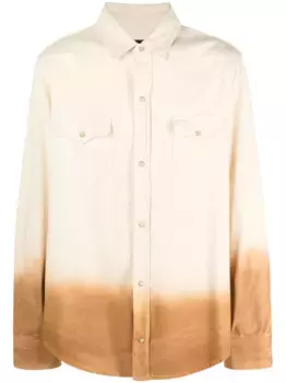 Джинсовая рубашка с эффектом градиента Alanui, нейтральный